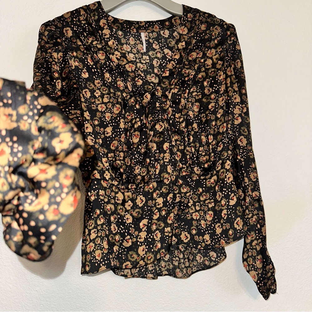 Free People Black Floral Blouse - Picture 3 of 12